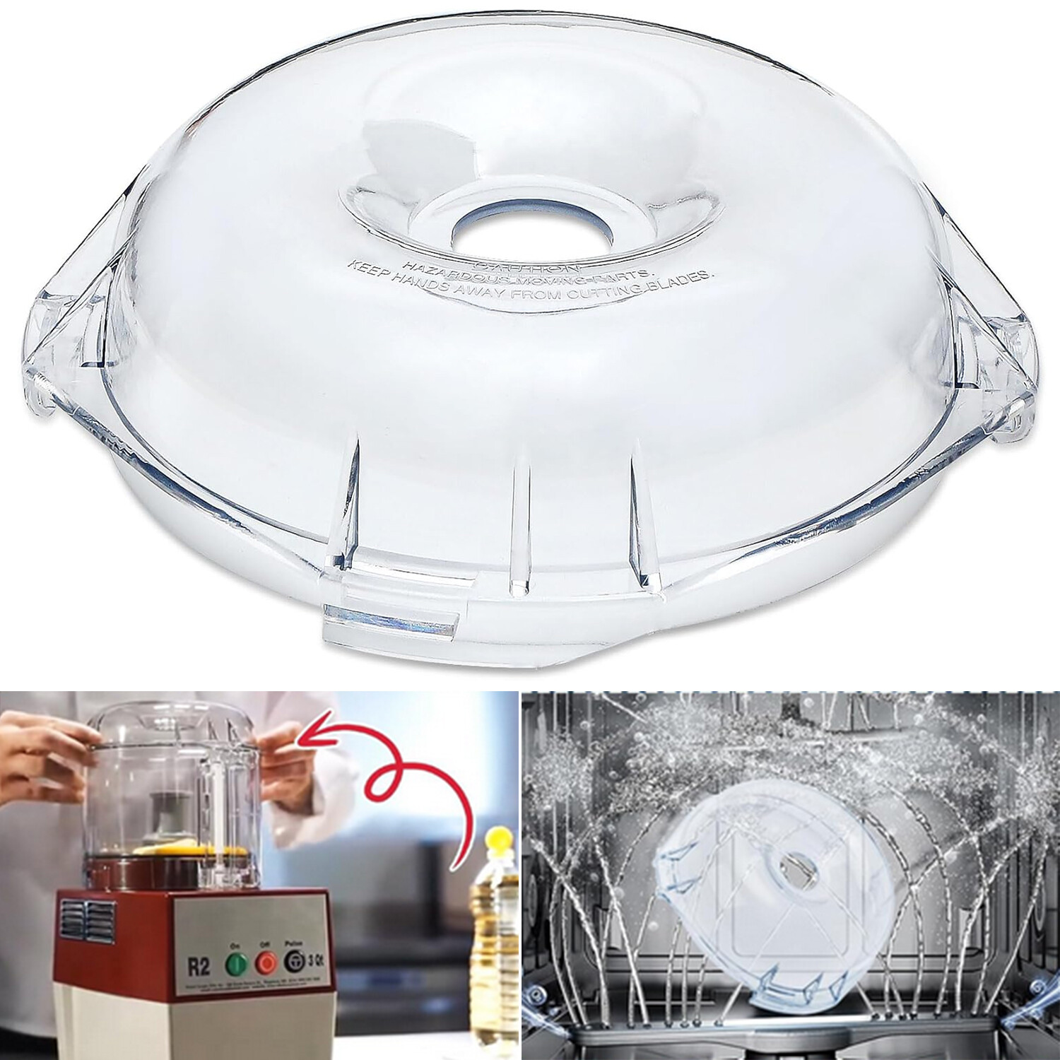 106458S Cutter Bowl Lid for robot coupe R2、R2B、R2 DICE、R2N、R101B Food Processor