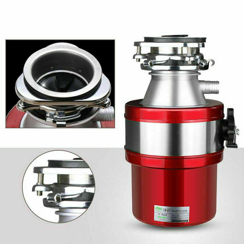 220V 1000ML Kitchen Food Waste Processor Disposer Garbage Disposal Crusher 370W