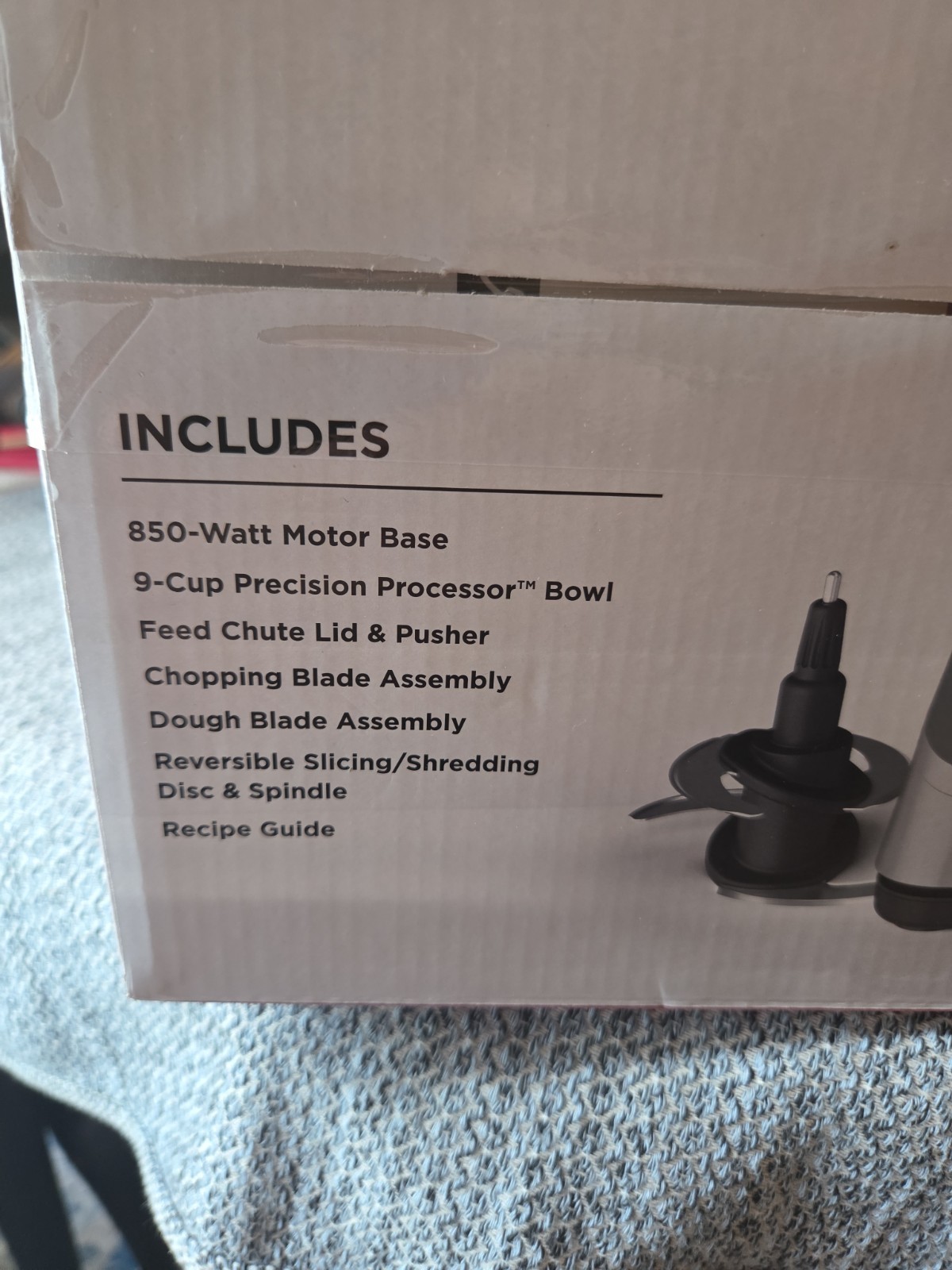 New Ninja Professional Food Processor 3-Auto-IQ 9-Cup Capacity Chop/Disc/Dough