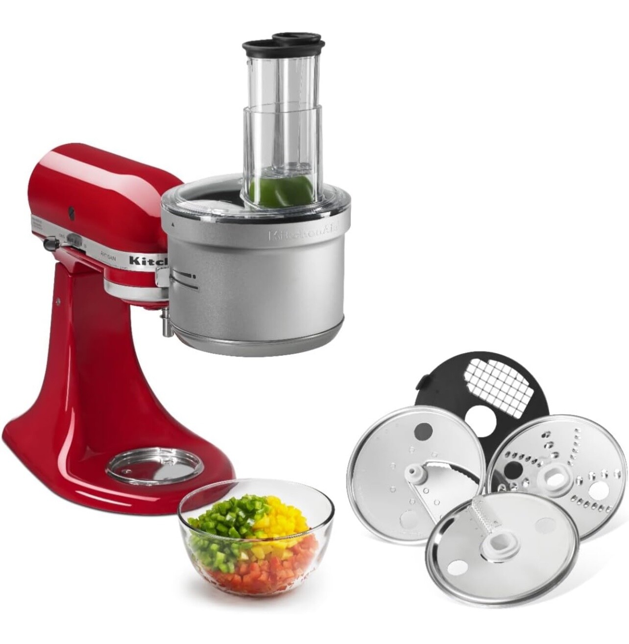 “KitchenAid Food Processor Attachment: Dicing Kit – Silver”