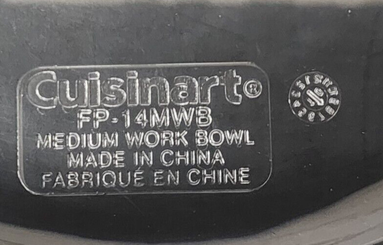 Cuisinart Food Processor FP-14MWB Replacement 8 Cup Medium Work Bowl ONLY