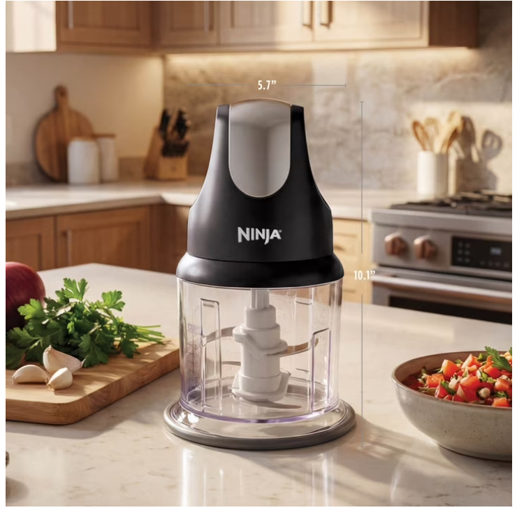 Ninja Express Chop 2-Cup Food Chopper, One-Touch Pulsing, Splash Guard & Storage