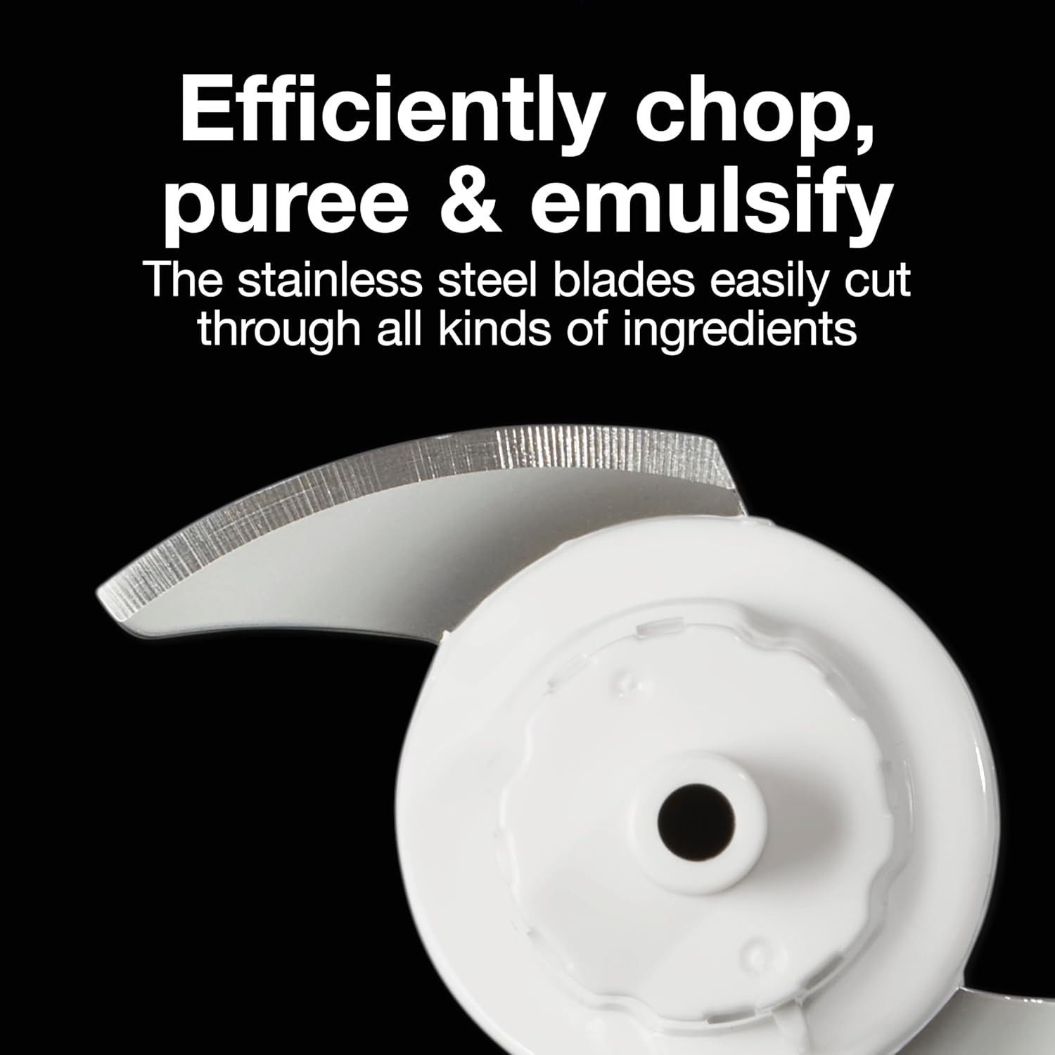 1.5-Cup Electric Vegetable Chopper Mini Food Processor Puree White