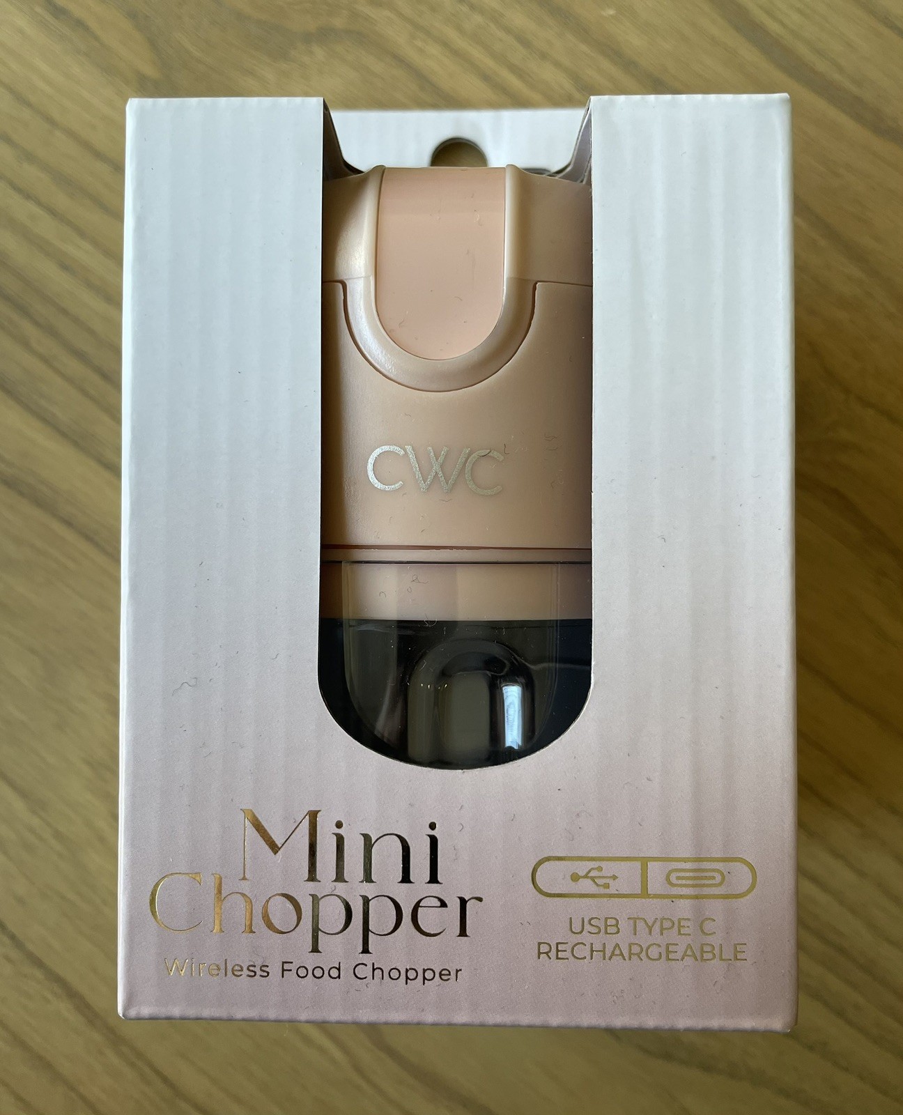 CWC USB Type-C 8.0 oz Capacity Wireless Mini Food Chopper – Rose Gold New Sealed