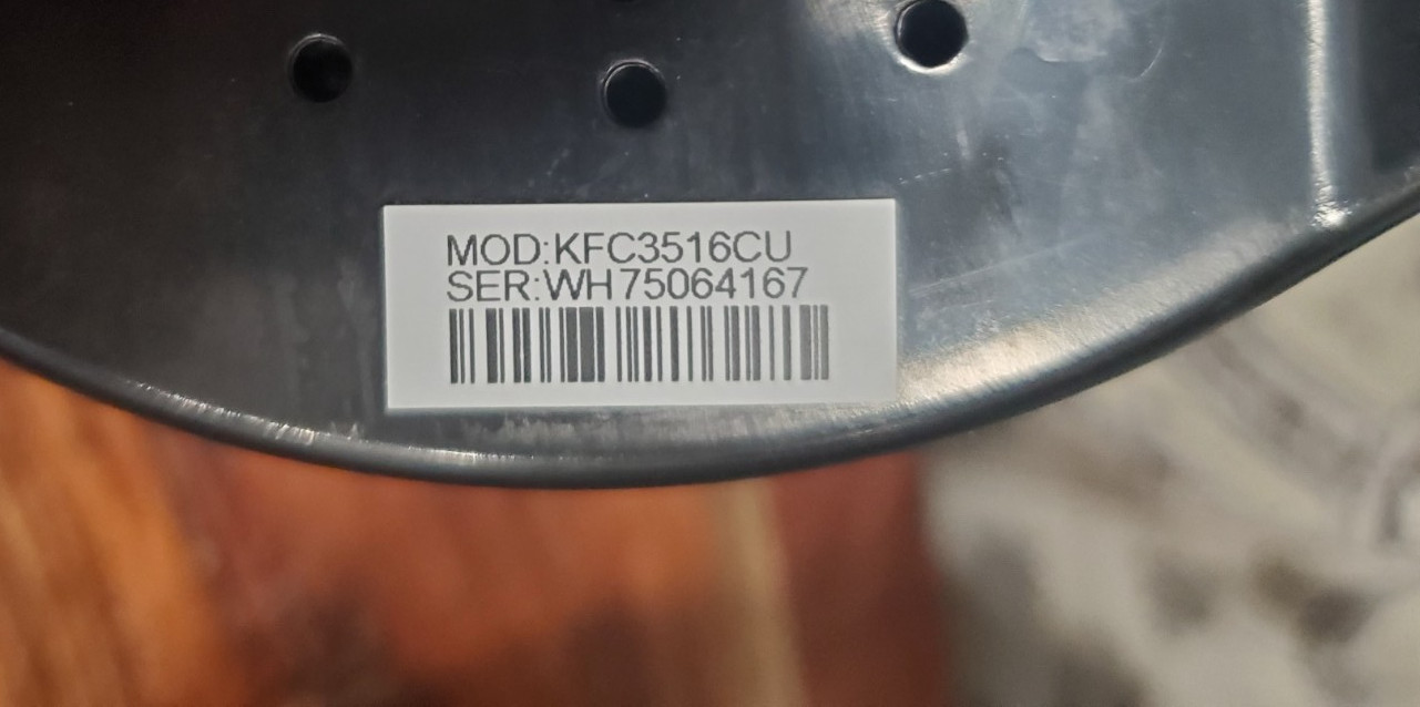 Kitchenaid KFC3516 3.5 Cup Food Chopper Replacement Part Motor Base Silver Works