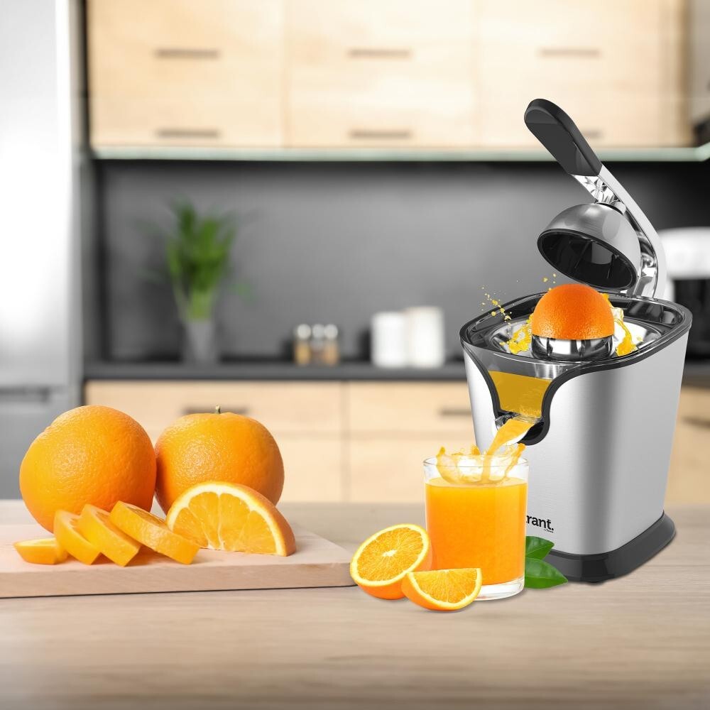 Courant Stainless Steel Citrus Juicer, Square Design with Powerful Watt Motor