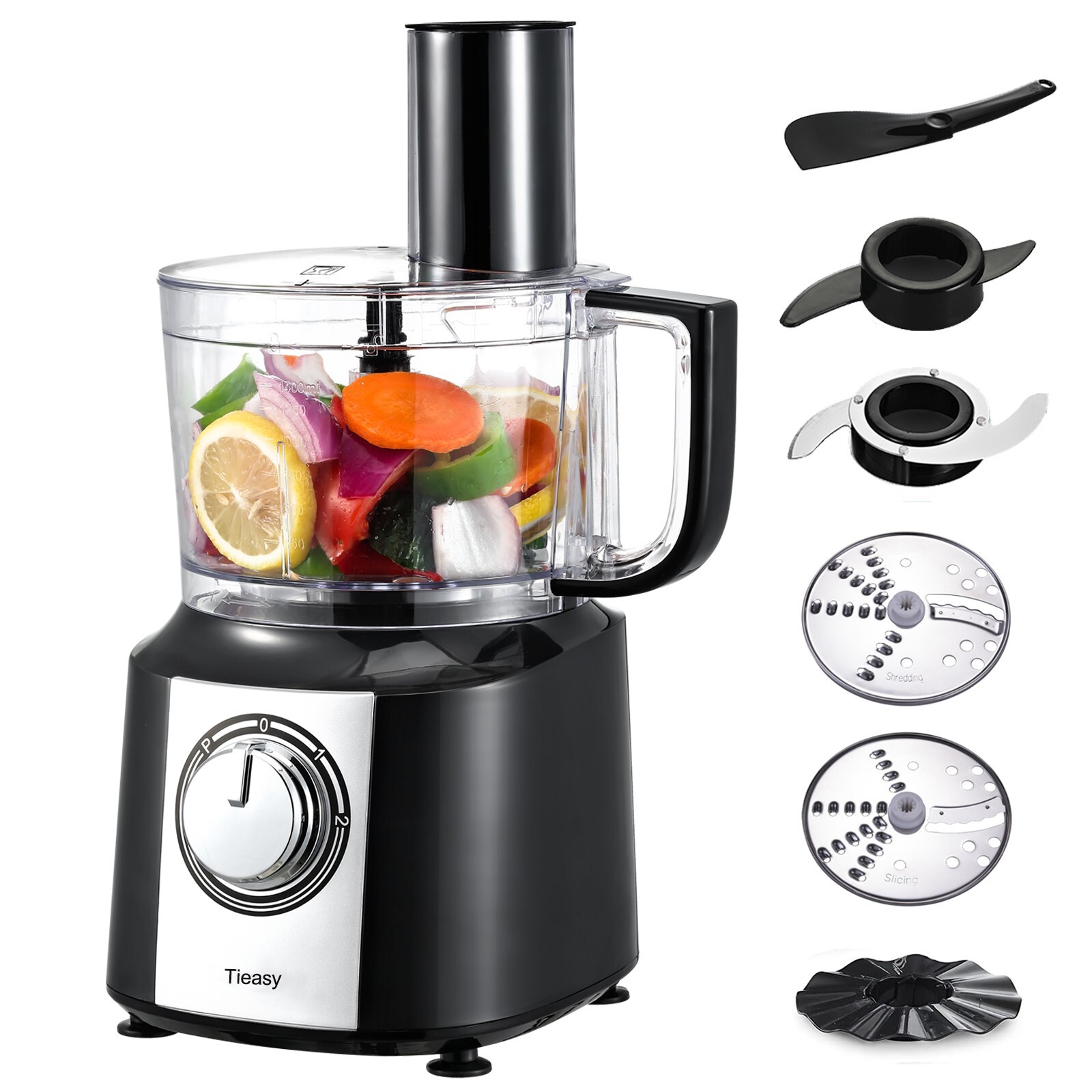 5 in 1 Multifunctional Food Processor 600W Kitchen Food Chopper Blender 10 Cups
