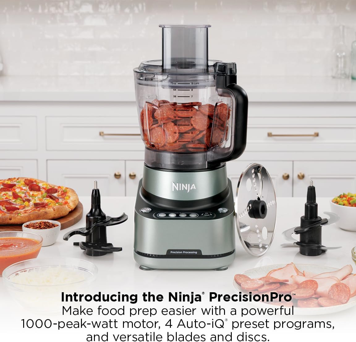 9 Cup Food Processor 1000W Kitchen Chopper Slicer Dough Mixer