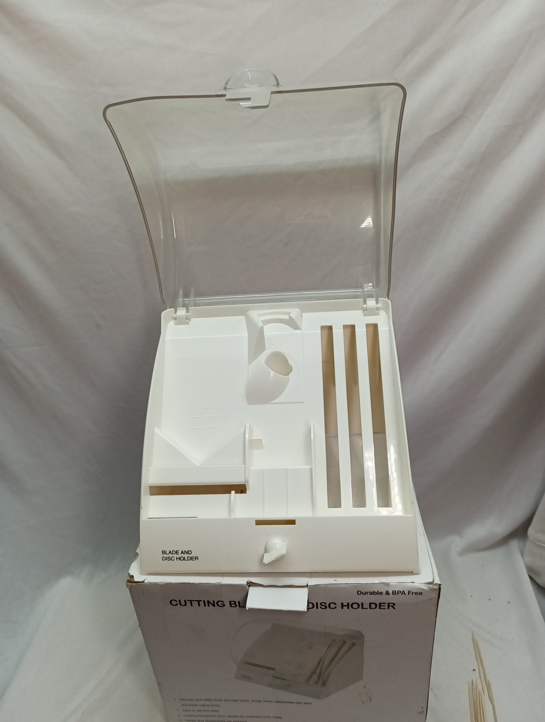 Cuisinart Blade And Disc Holder Storage Box With Safety Lock New Hard Plastic…