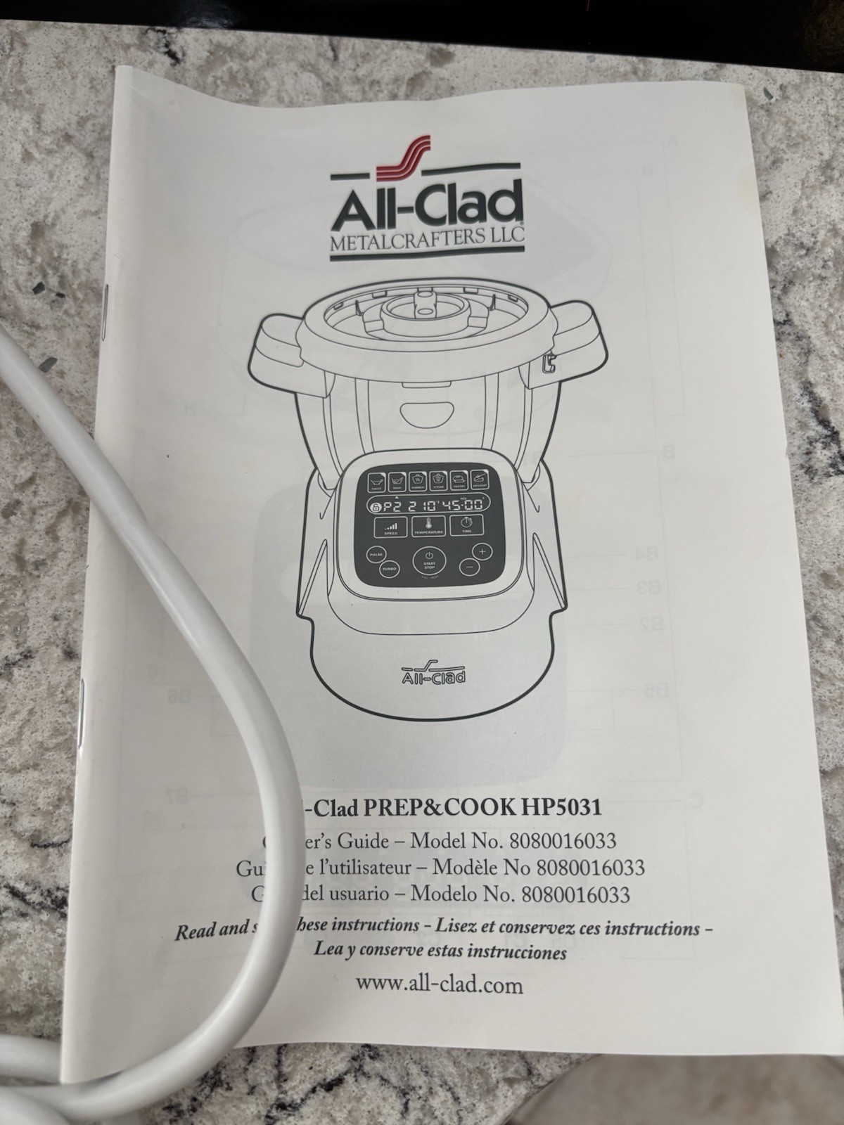 All-Clad Prep&Cook Cooking Food Processor HP5031 White