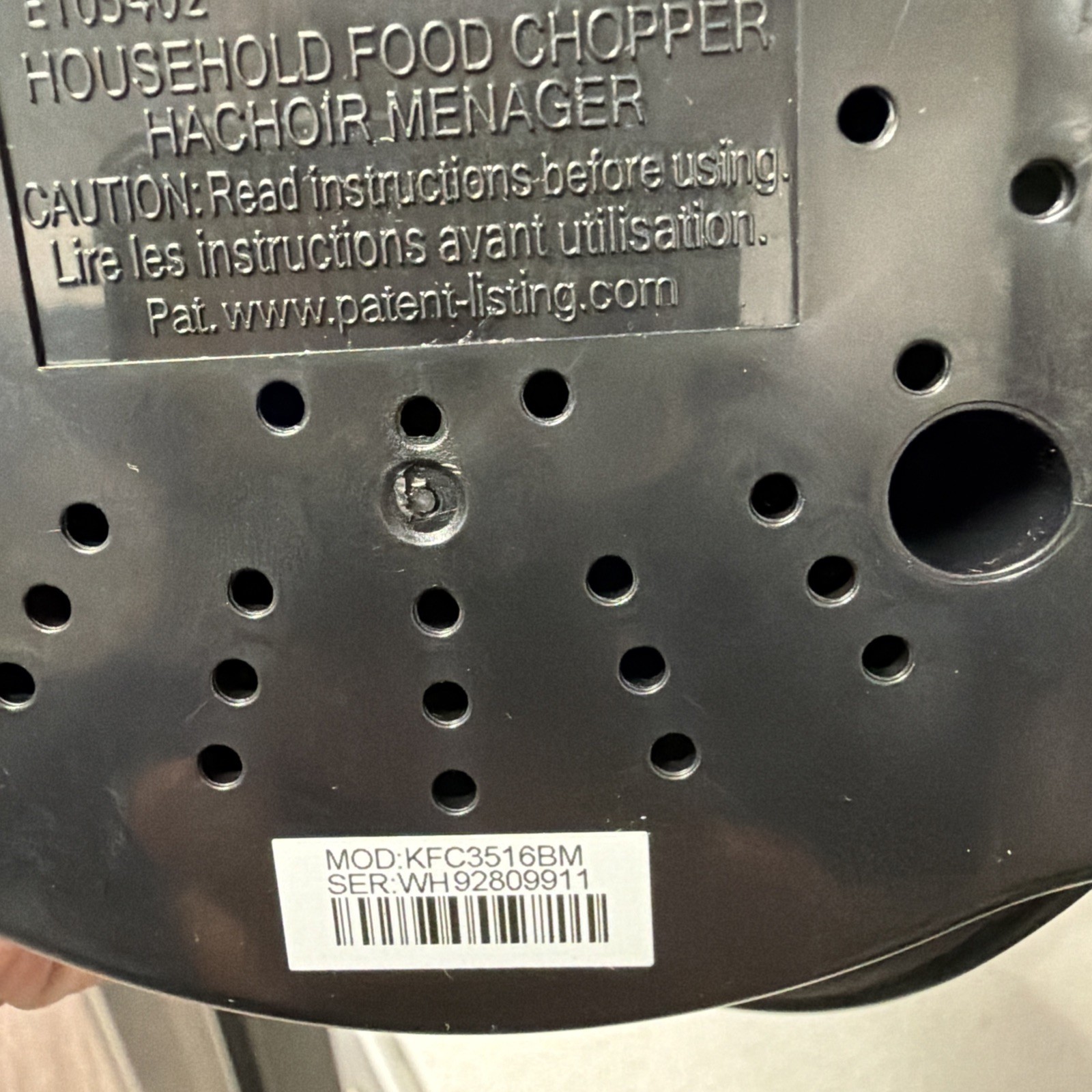 KitchenAid KFC3516BM 3.5-Cup Food Chopper, medium, Matte Black