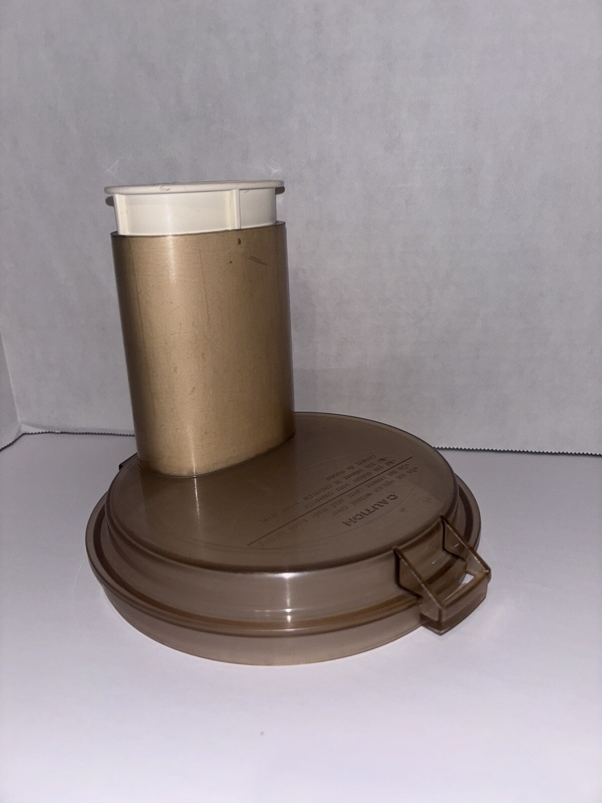 Robot Coupe Food Processor RC-2B Work Bowl Lid Amber Genuine France With Pusher
