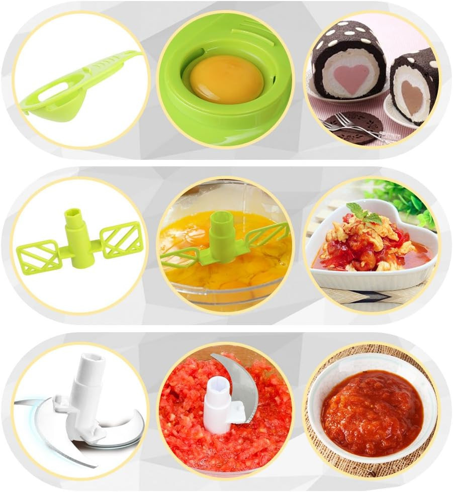 Manual Vegetable Cutter Food Processor 8 in 1 – Chopper, Mixer, Blender, Whipper