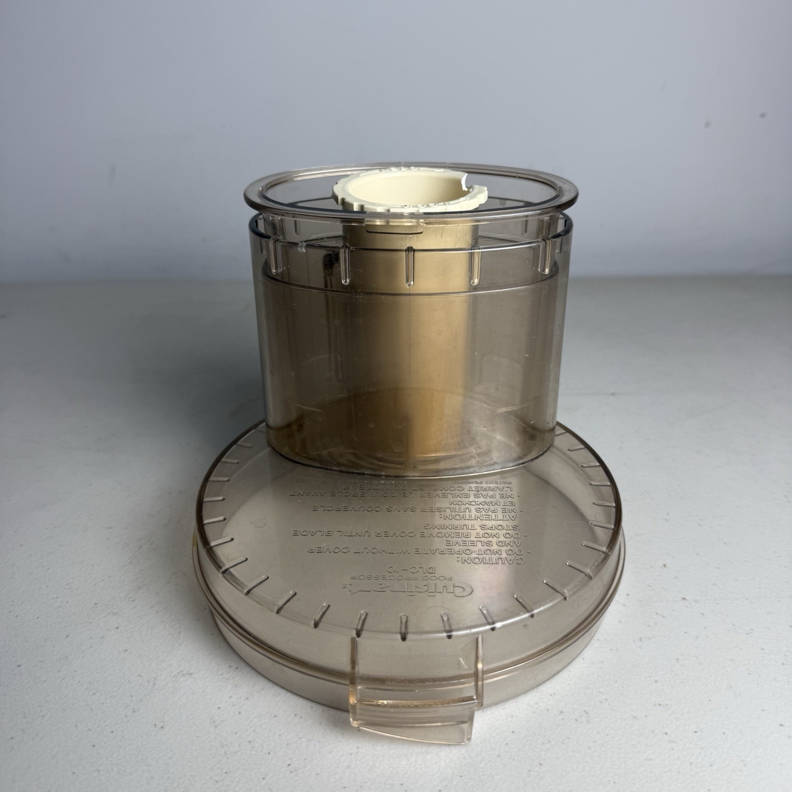 Cuisinart DLC-10 Plus Amber Lid Chute Replacement Part Vintage -& Pusher