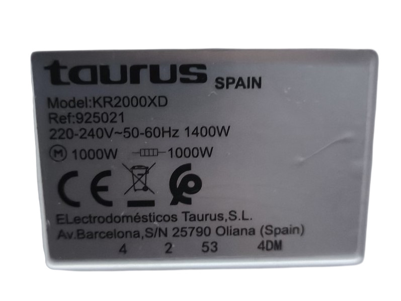 Taurus Trending Cooking 7 KR2000XD Food Processor Toothed Belt Gear
