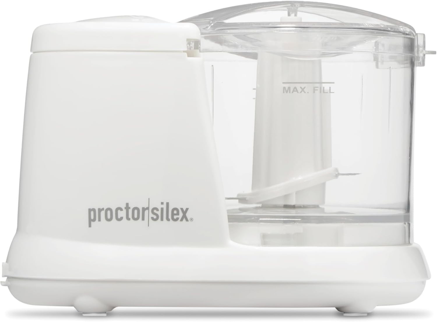 1.5-Cup Electric Vegetable Chopper Mini Food Processor Puree White