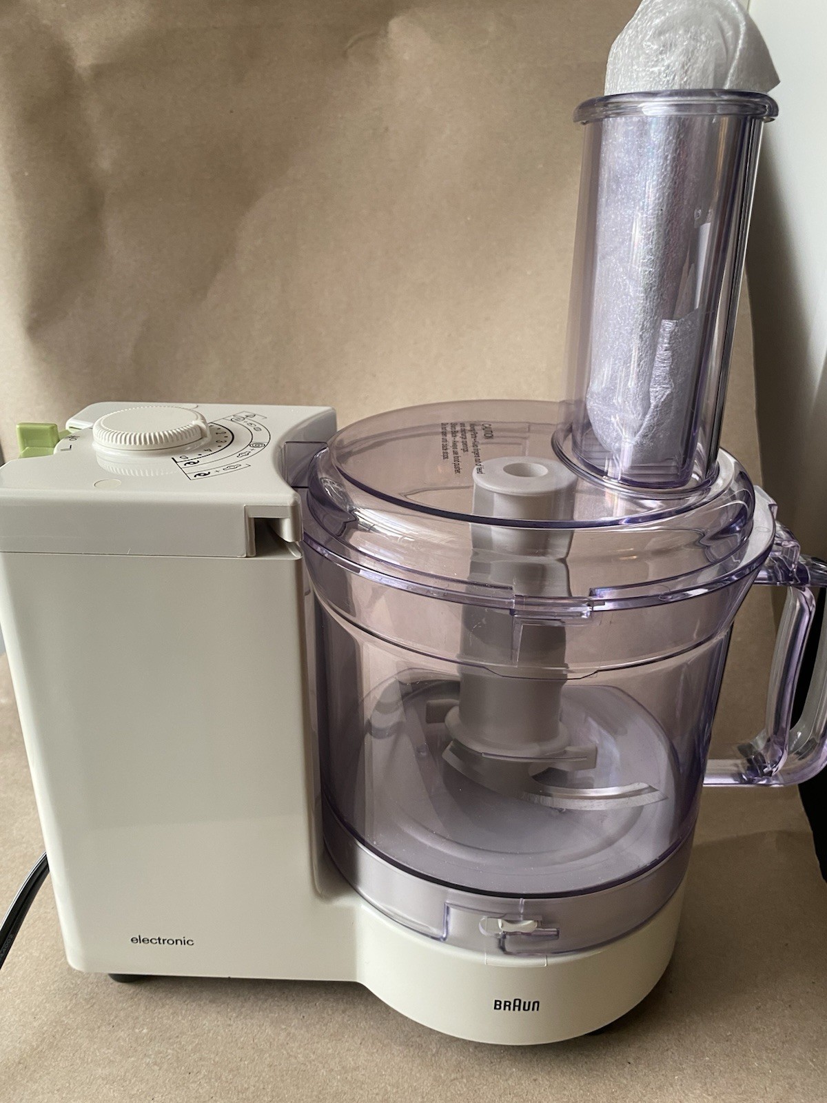 Braun Electronic Food Processor 700W 12 Cup 5-Speed w/ Bowl Lid Blades Pusher