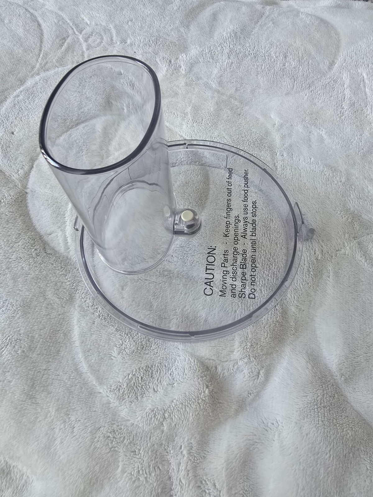 vintage Braun LID & PUSH Clear Work Food Prep Lid & Pusher #0078