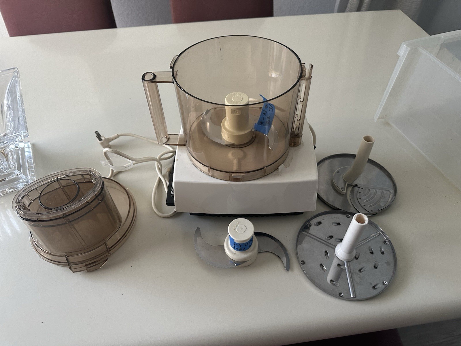 Cuisinart Pro Classic 7-Cup Food Processor DLC-10S TX White – Working w/ Extras!