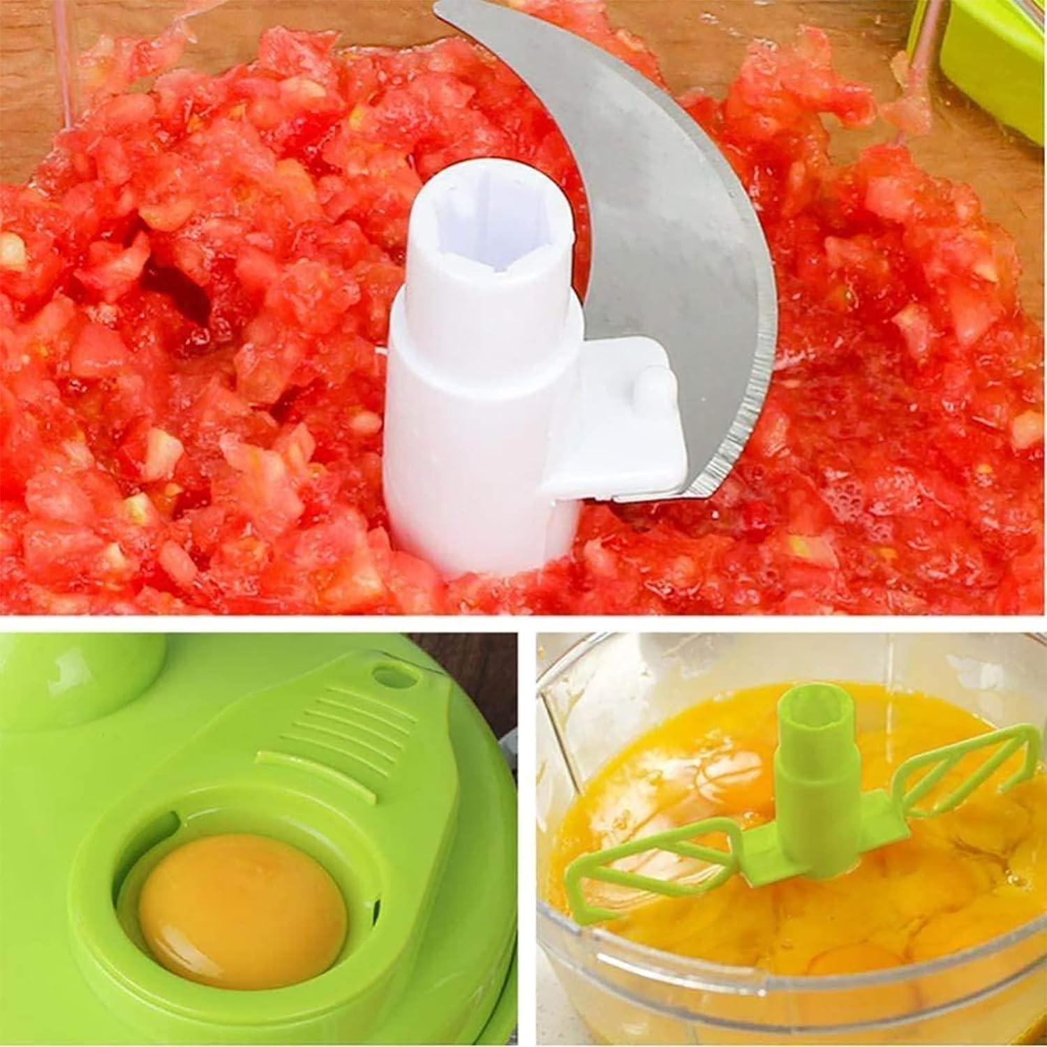 Procesador alimentos manual picador carne verduras frutas con batidor huevo
