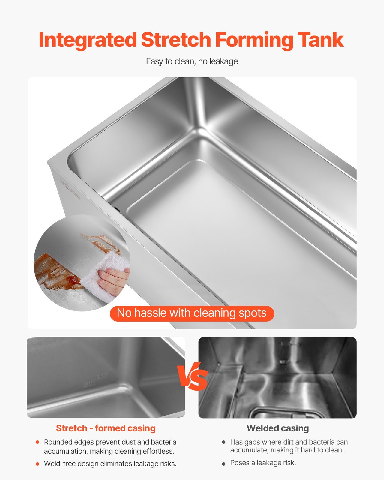24QT Commercial Food Warmer, 6-Pan Electric Steam Table, 1200W Professional Coun