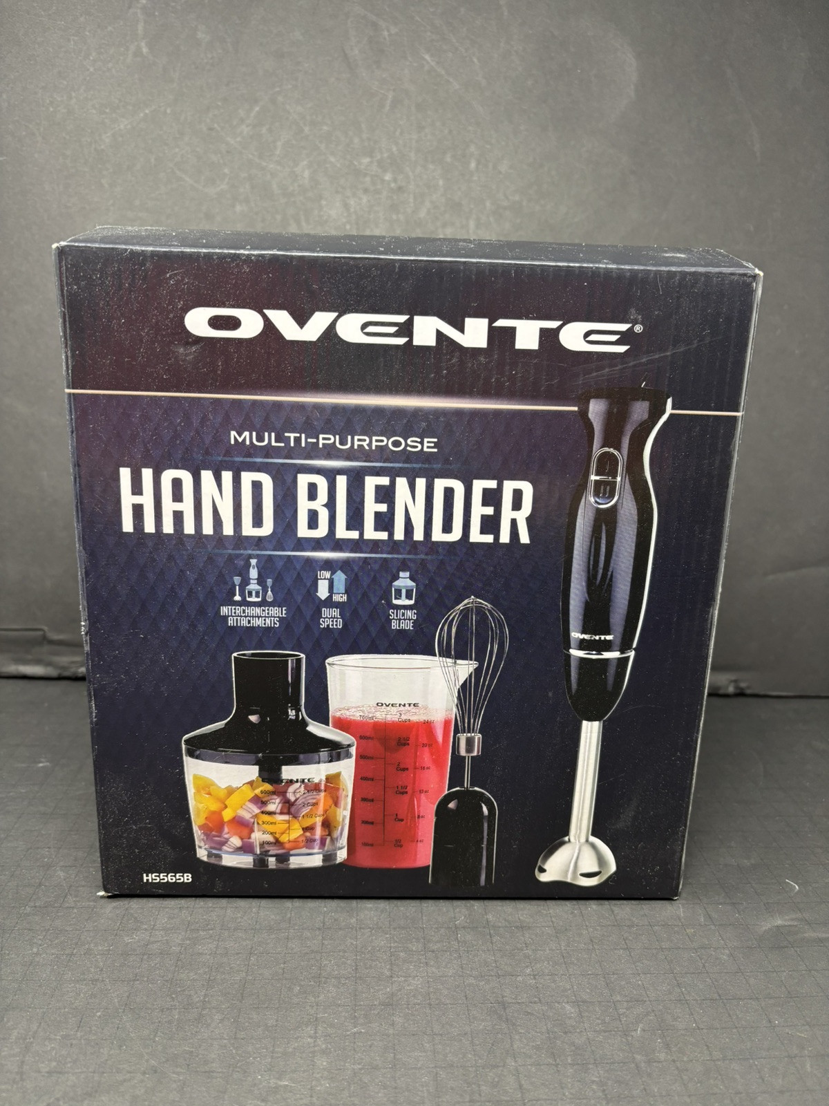 OVENTE MULTI PURPOSE HAND BLENDER NEW BLACK code H5565B New Open Box