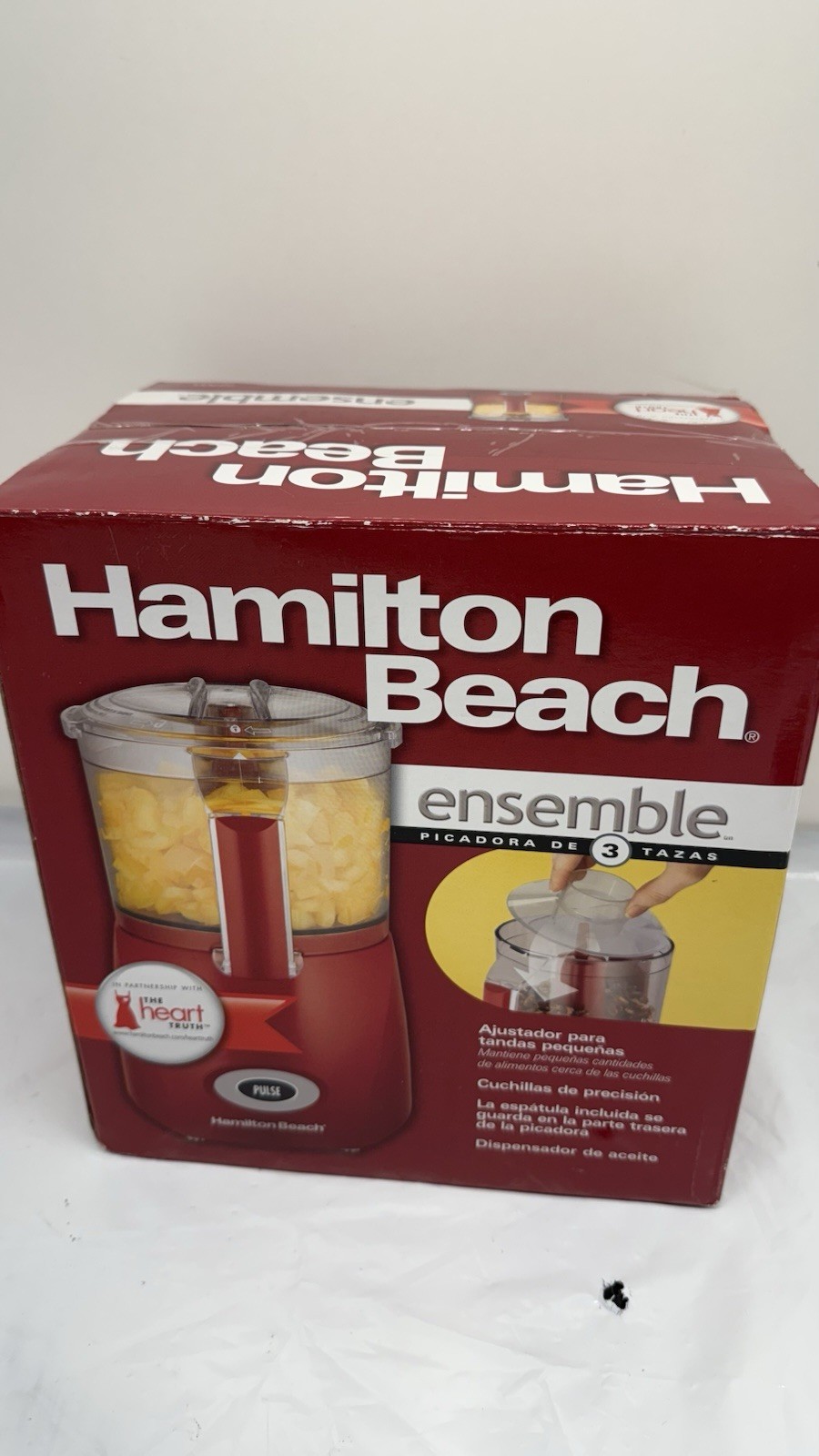 Hamilton Beach Ensemble 72703 Red 3 Cups Food Processor Chopper