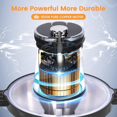 16-Cup Electric Food Processor – 850W, LED Timer, 3-Tiered Blade for Chopping, M
