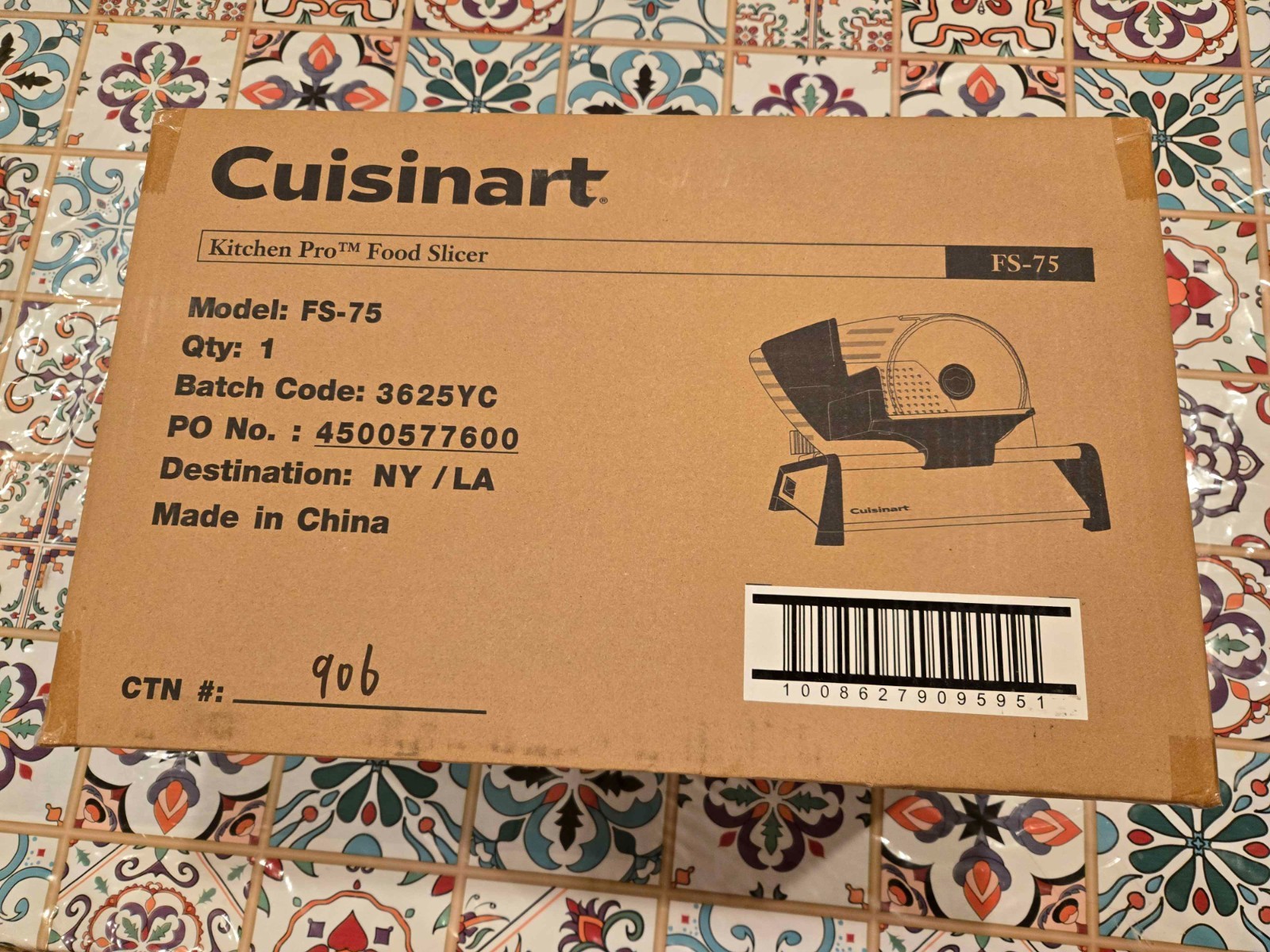 Cuisinart FS-75 Kitchen Pro Food Slicer, Gray