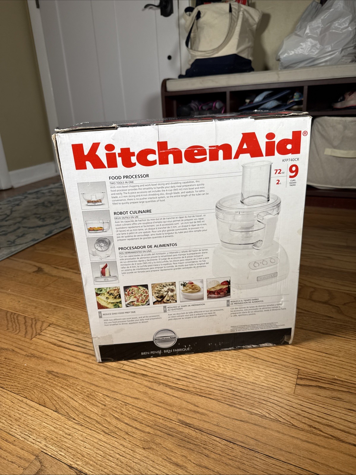 NEW KitchenAid KFP740CR 9-Cup (72oz) Chrome Food Processor