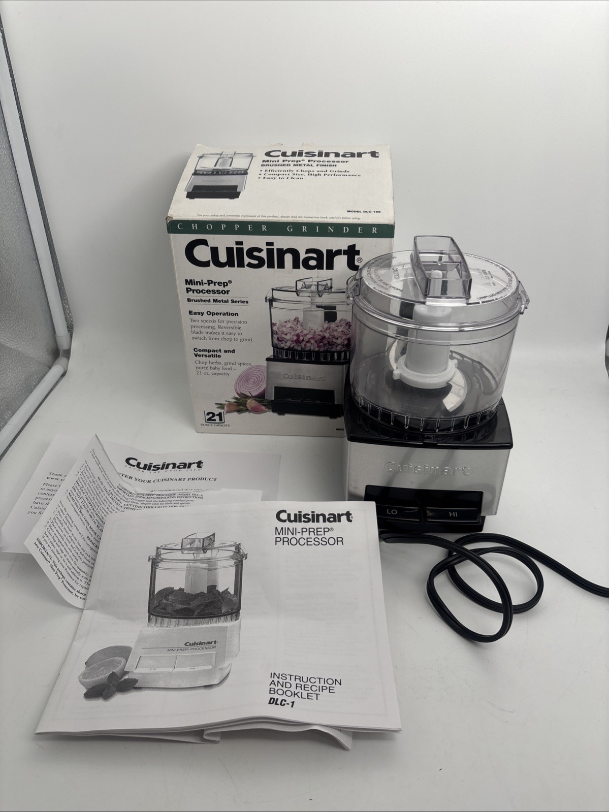 Cuisinart Mini Prep 21oz Food Processor Model DLC-1SS in box