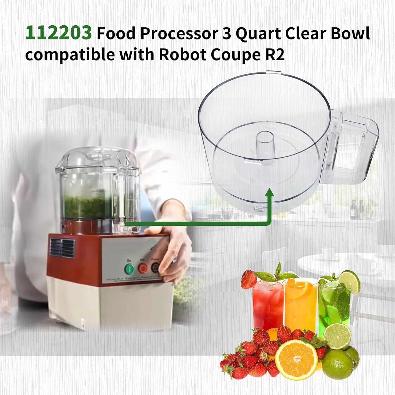 Robot Coupe 112203 R2N Food Processor 3 Quart Clear Bowl Genuine