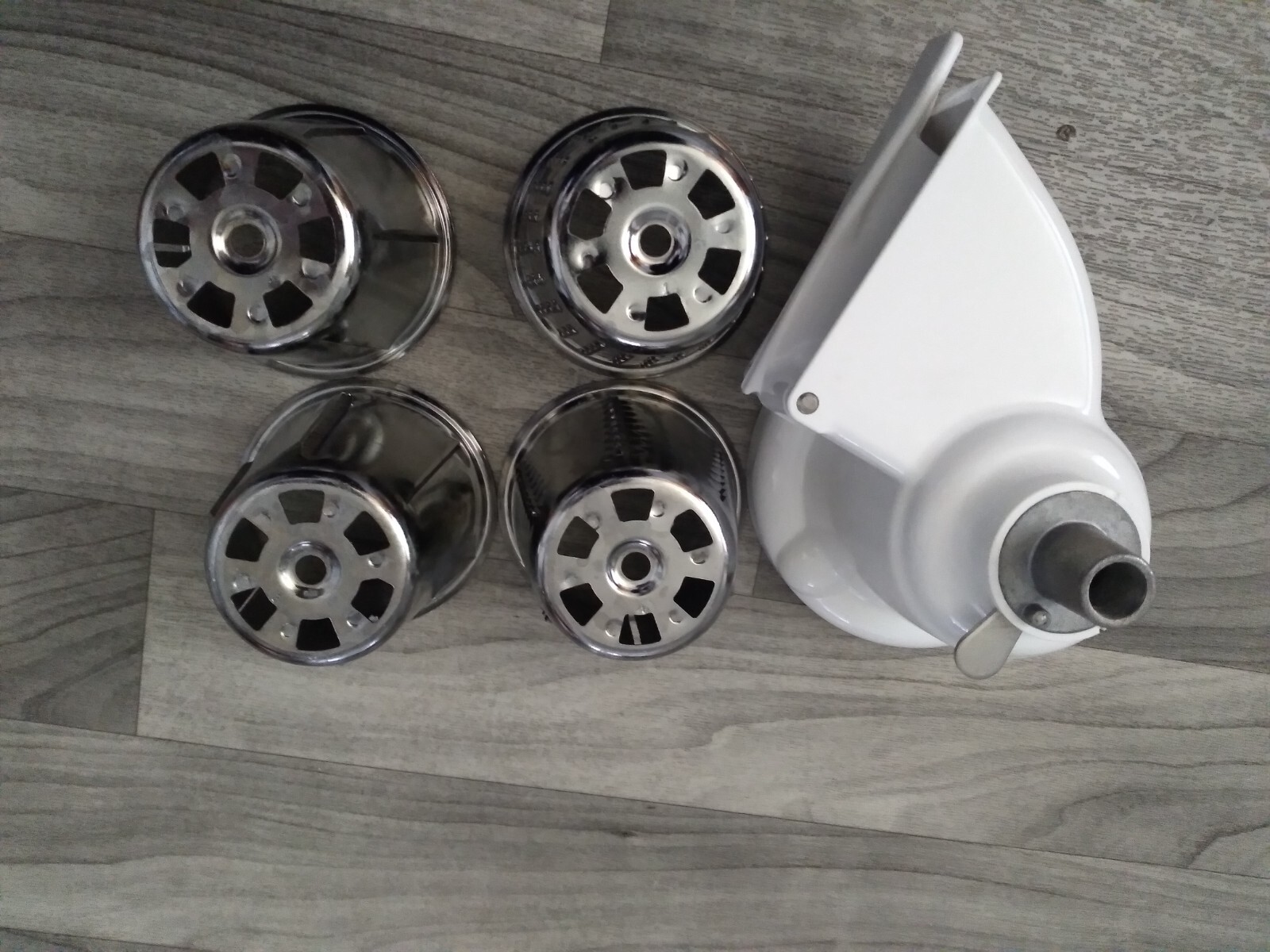 Vintage Kitchen Aid Chopper Adapter Slicers Blades Automatic Food Shredders READ