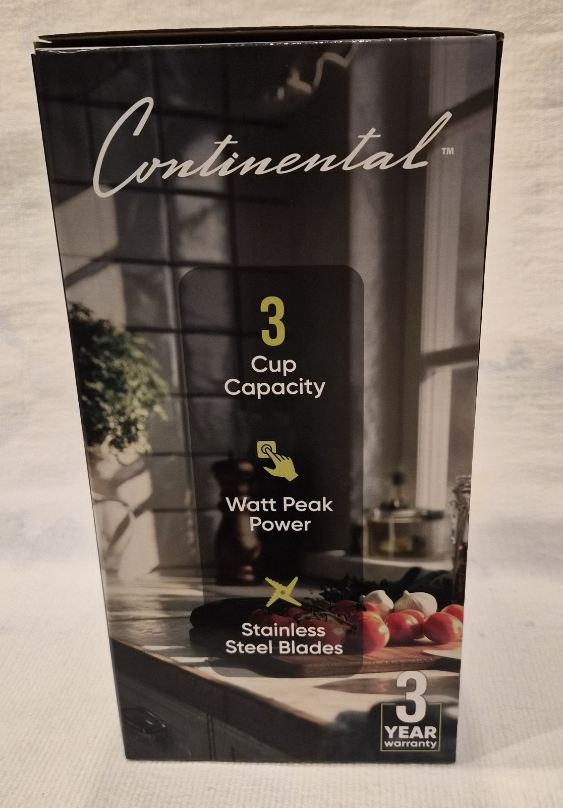 [NEW] Continental Food Processor, 3-Cup Capacity, Stainless Steel Blades
