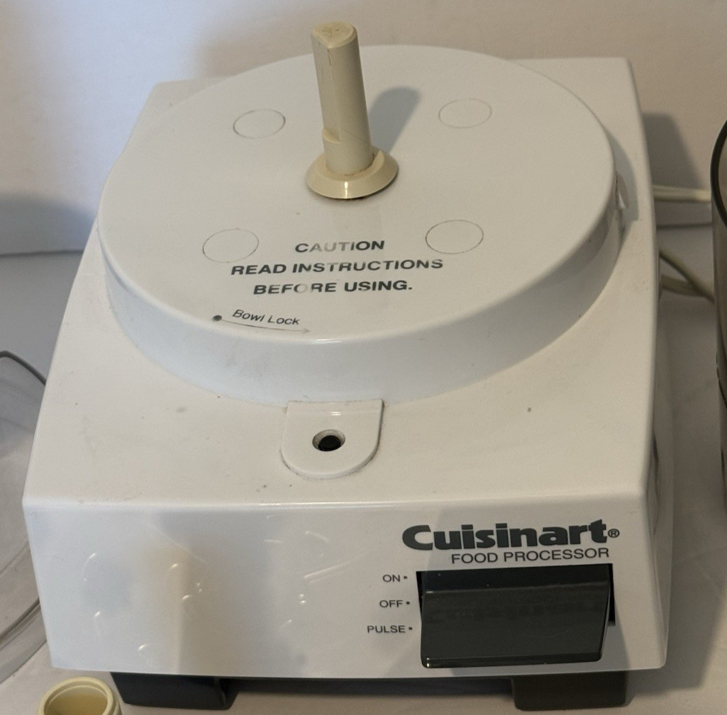 Cuisinart DLC-5 TX Type 25 Food Processor Vintage Bowl Lid 3 Blades Tested