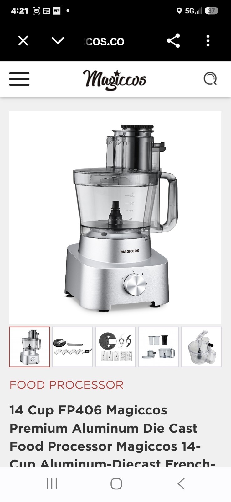 magiccos food processor FP406