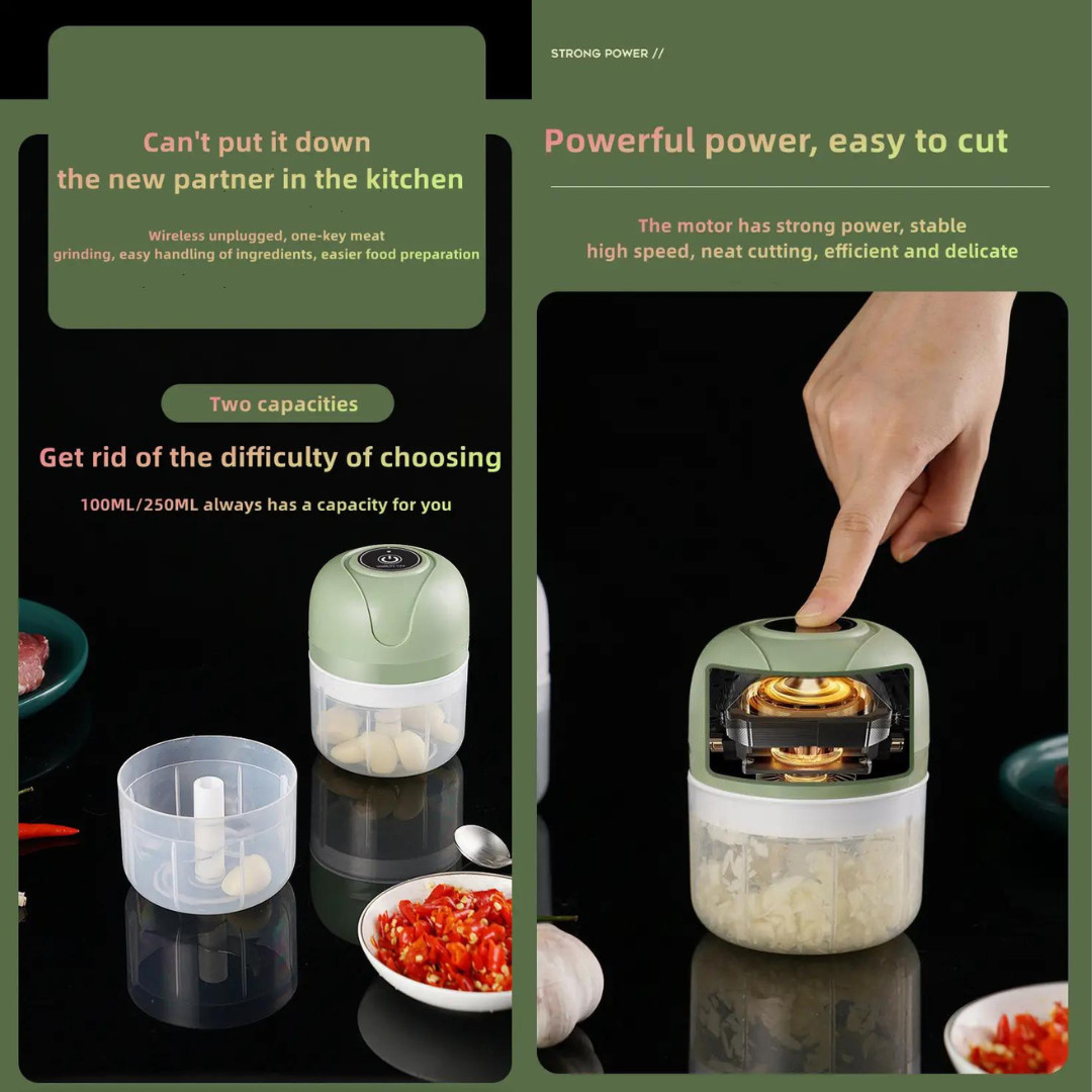 Electric Wireless Garlic Onion Stirring Device Meat Grinder Food chopper