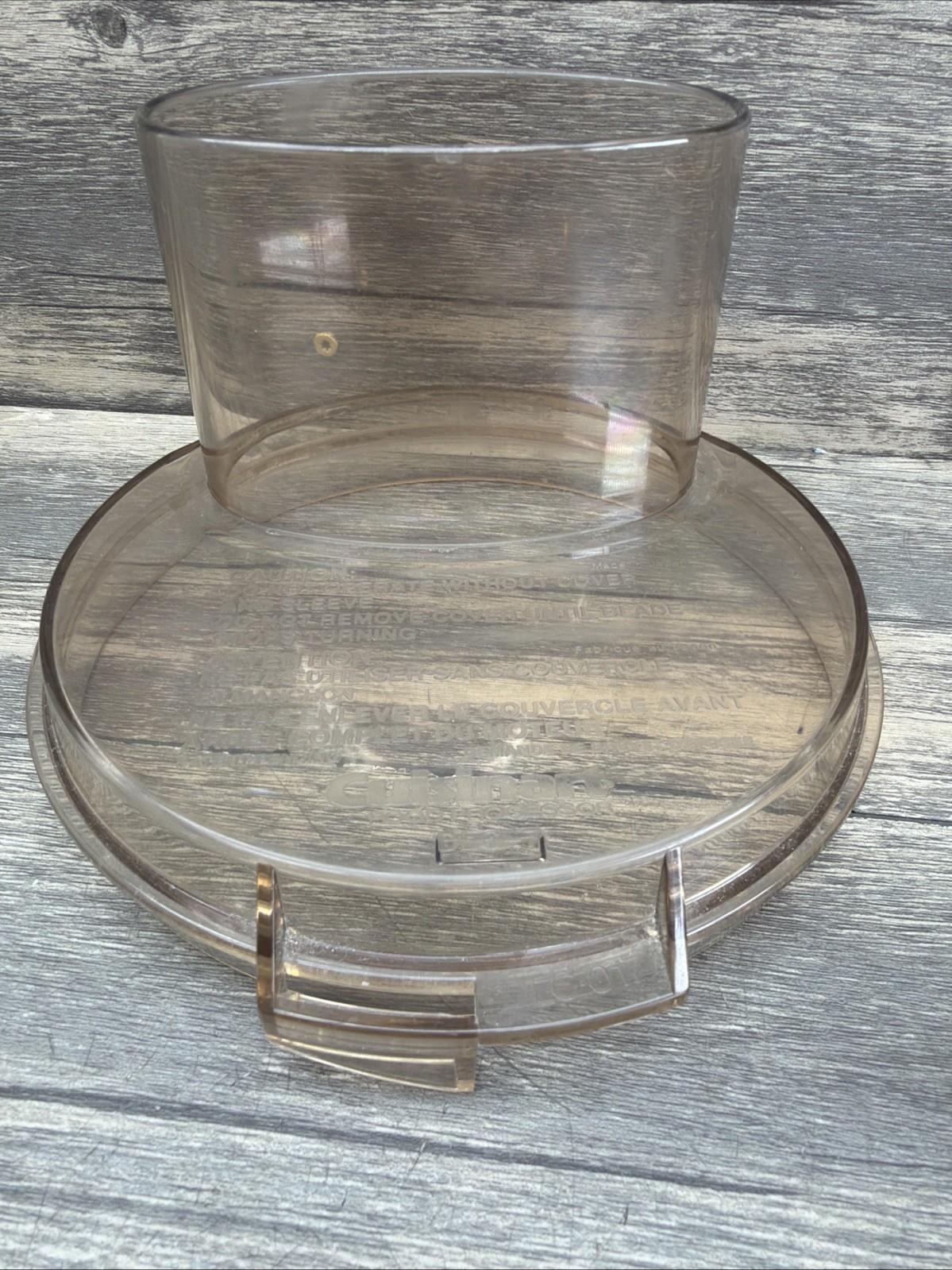 Cuisinart DLC-7 Super Pro Food Processor DLC-017 Lid ONLY Amber Vintage