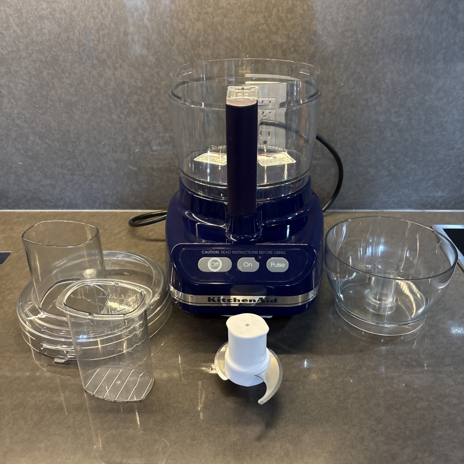 KitchenAid 4KFP600 11-Cup Food Processor Blue – Made in France W/ Nesting Bowl