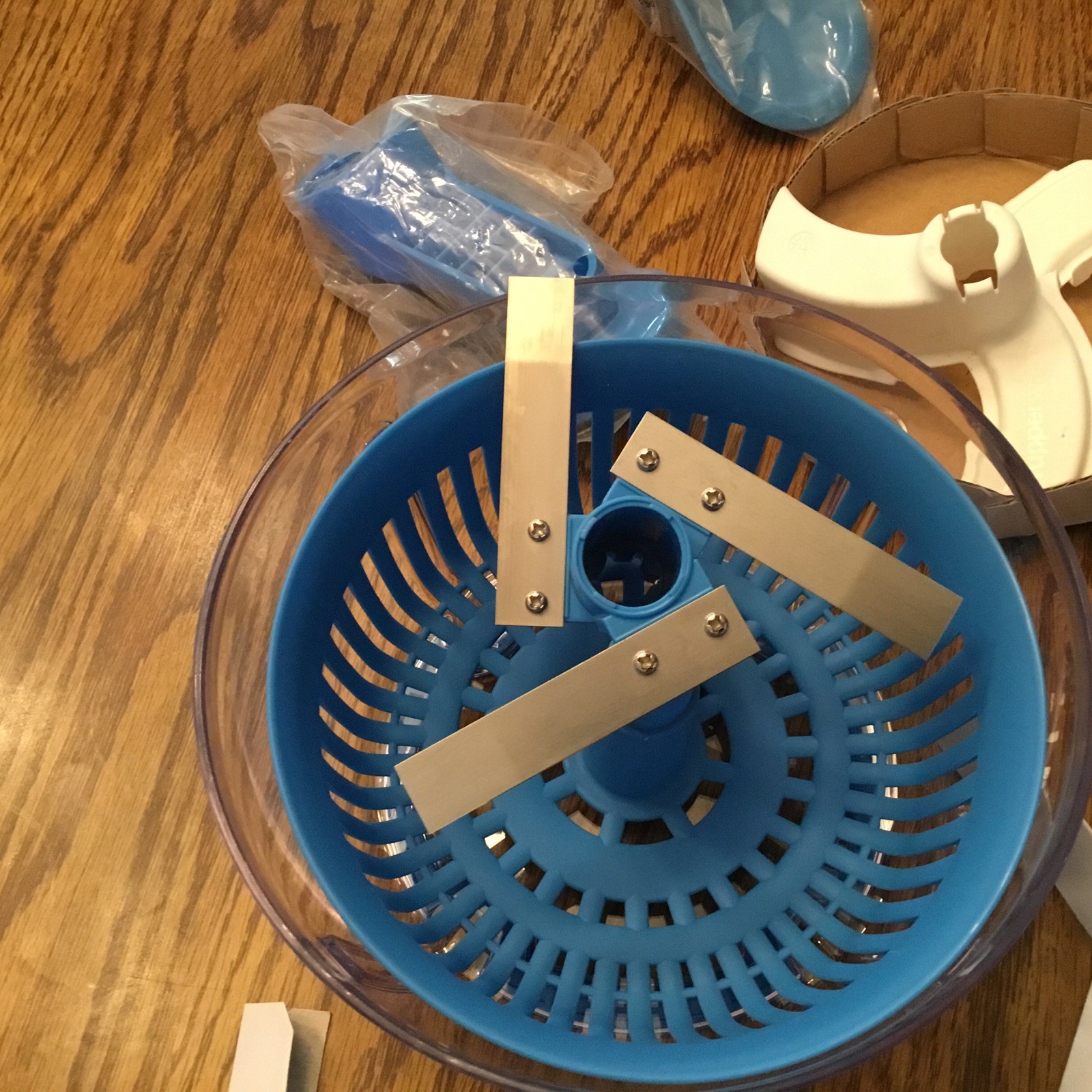Tupperware 8 pc Blue Quick Chef Pro System Manual Food Processor chopper spinner