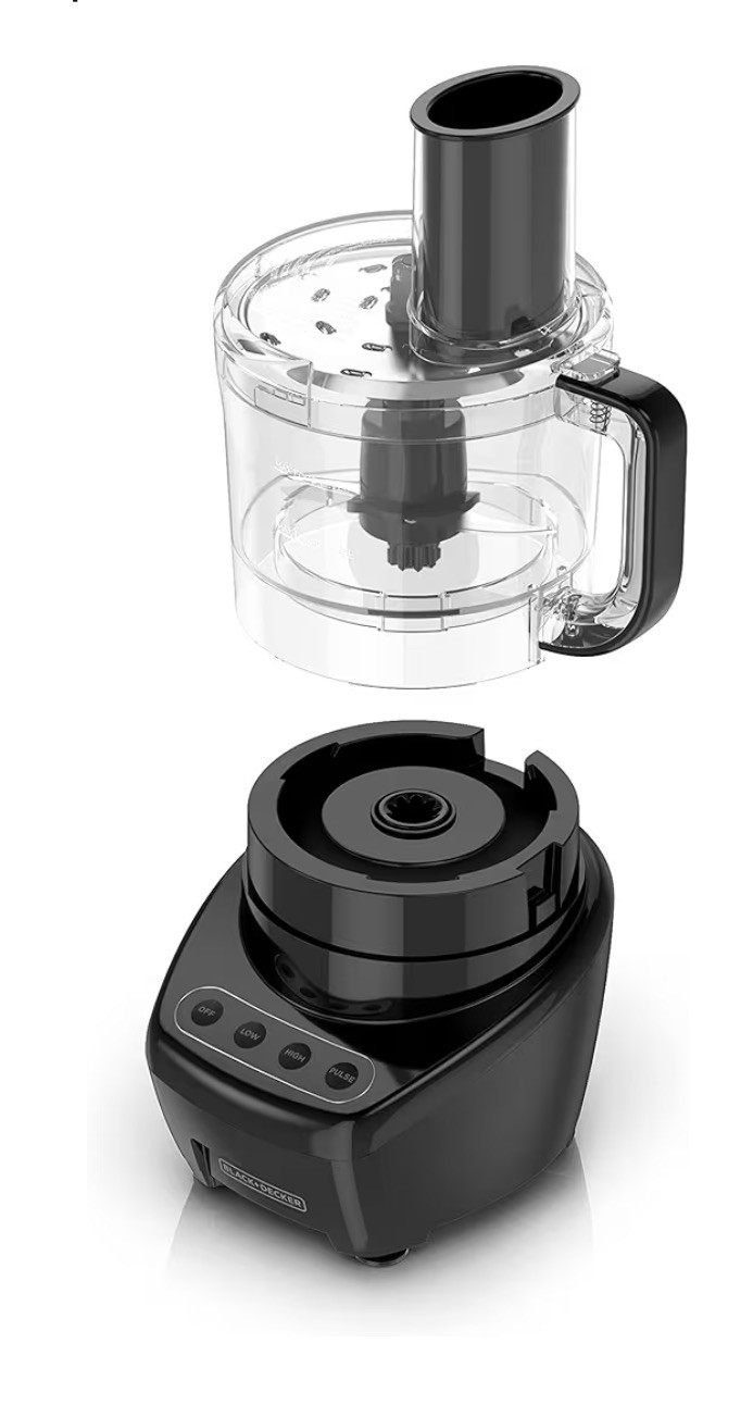 Black Decker Easy Assembly 8 Cup Food Processor with Stainless Steel Blade