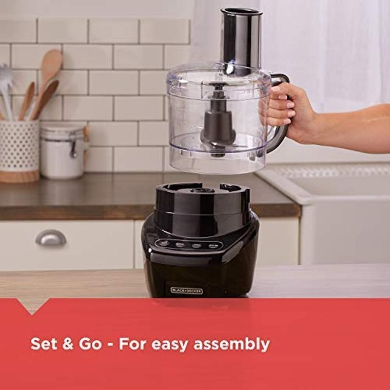3-in-1 8-Cup Food Processor Easy Assembly S-Blade Shred Slice 450W Motor New