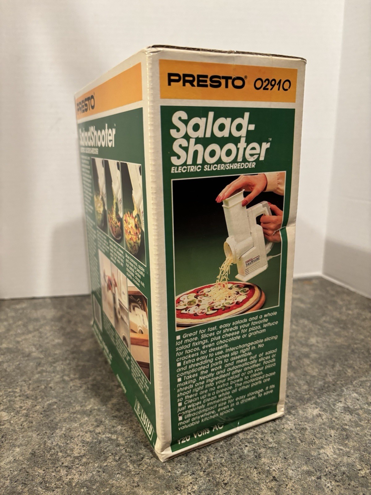 Presto 02910 Salad-Shooter Electric Food Slicer Shredder New In Box 1988