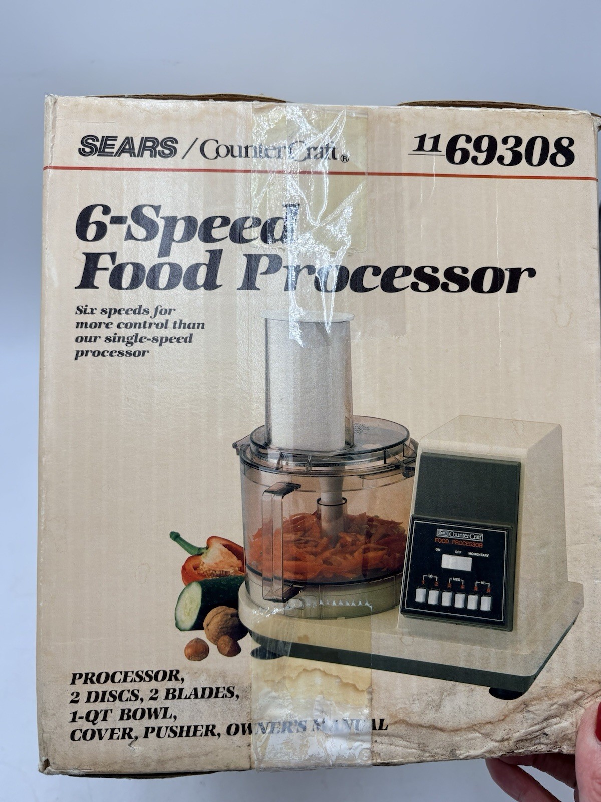 Vintage Sears CounterCraft 6 Speed Food Processor 400.693000 Tested W Box