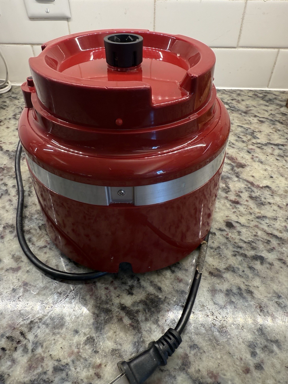 KitchenAid Food Processor Red Base Motor Only E105402 Model KFP0718ER Tested