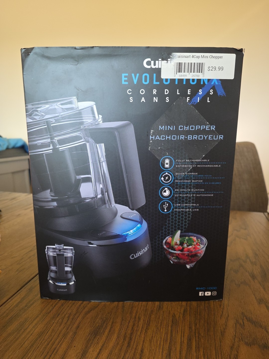 Cuisinart Evolution X(RMC-100C)Cordless 4-Cup Mini Chopper – Missing The Blade –
