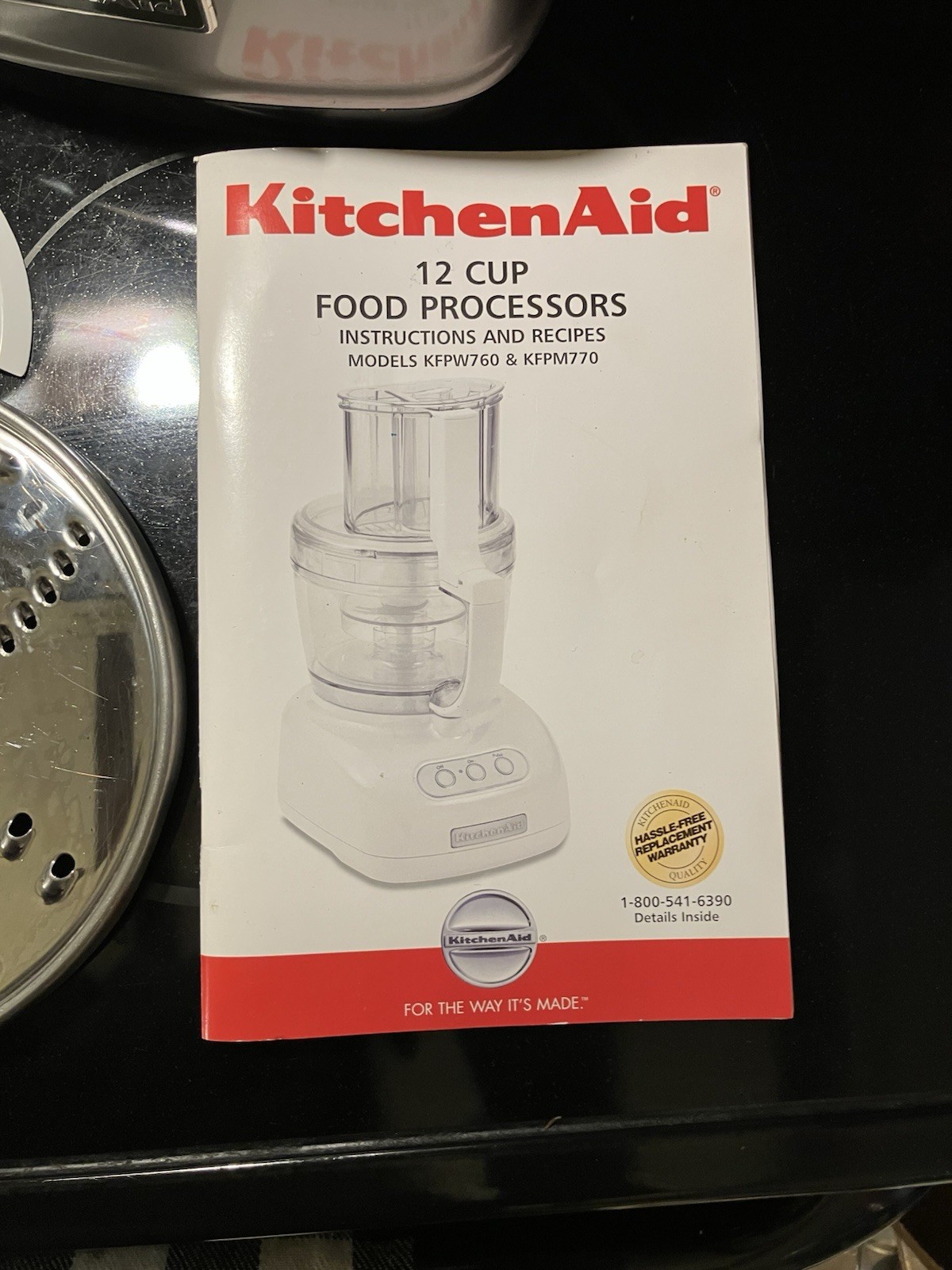 KitchenAid 13 Cup Silver Brushed Food Processor KFPW760 KFPM770 w/ attachments.
