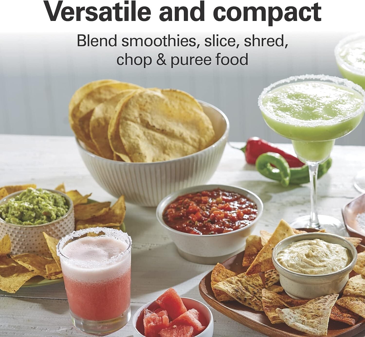 Versatile & Compact 4-Cup Food Processor – Slicing, Shredding, Puree – 250 Watts