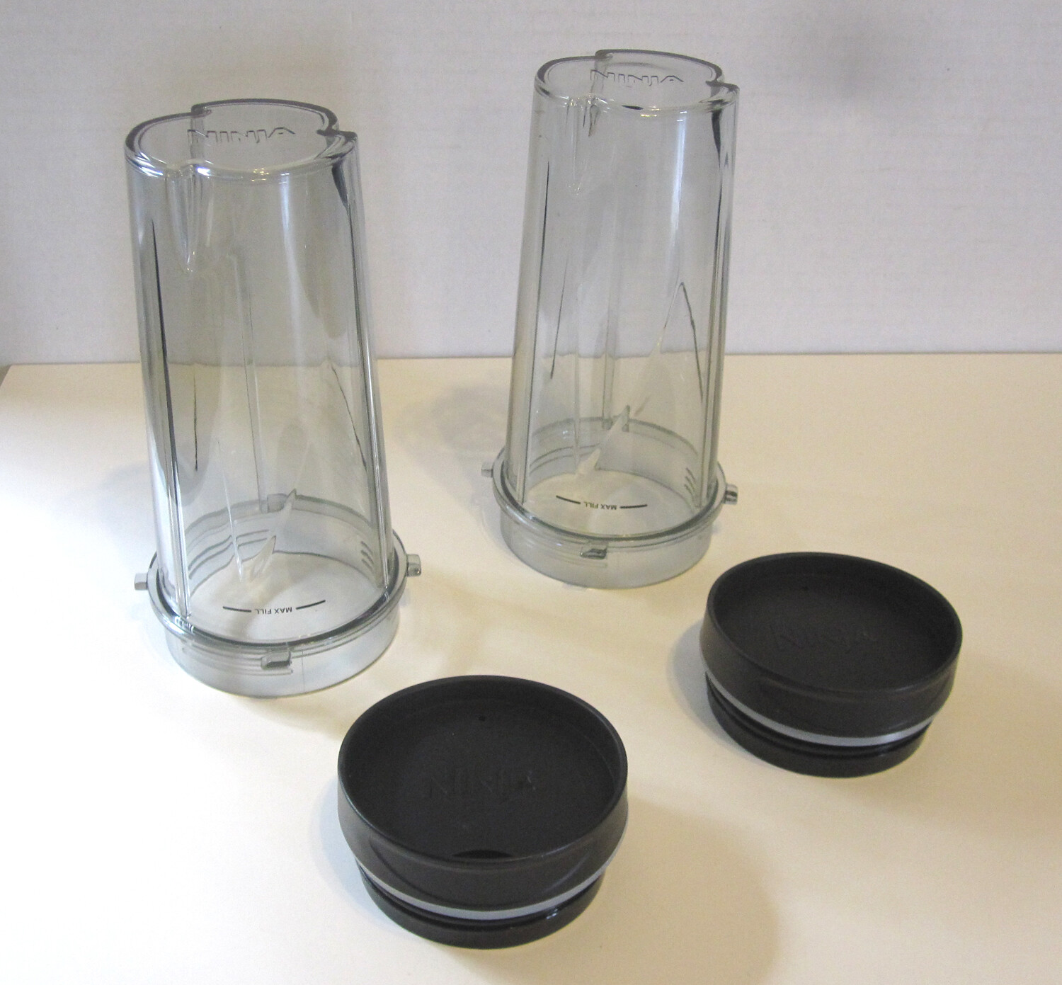 Set of 2 Ninja 16oz Single Serve Cup & To-Go Lid for BL780 1200 BL770 1500