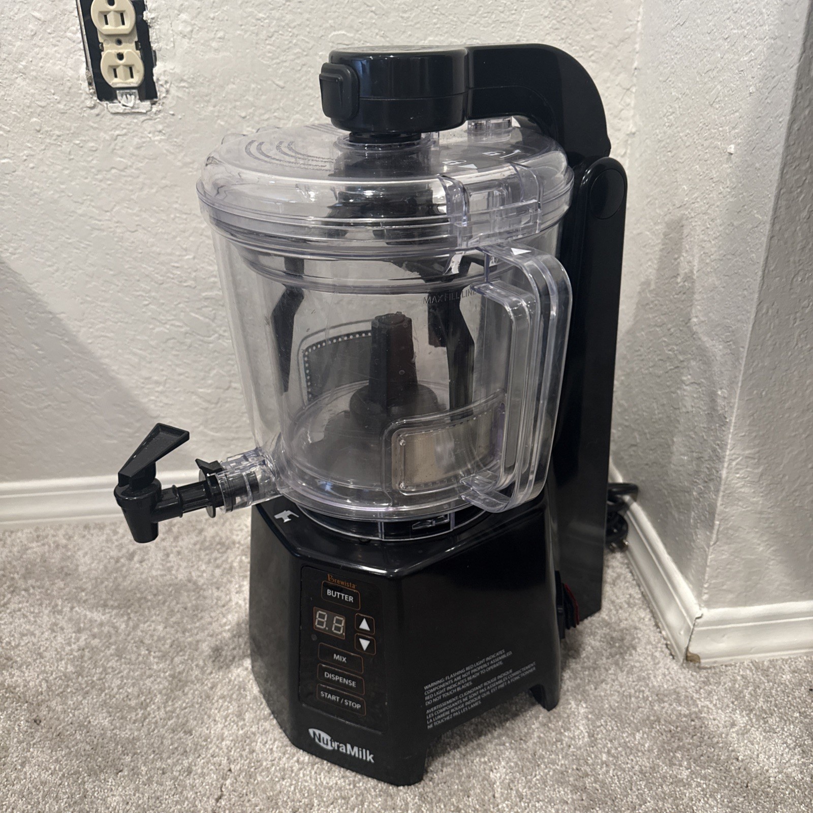 Nutramilk Nut Milk and Butter Maker Machine Processor Brewista Tested/Works